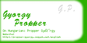 gyorgy propper business card